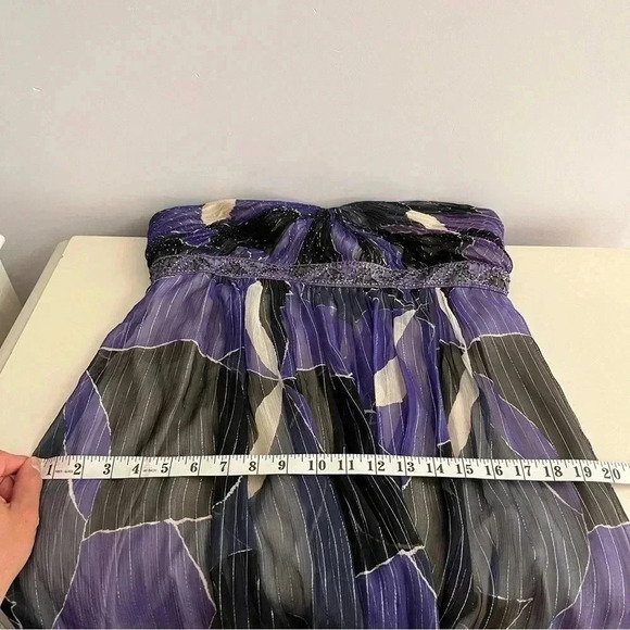 BCBGMaxAzria maxi metallic cocktail dress size 12 - Picture 12 of 12